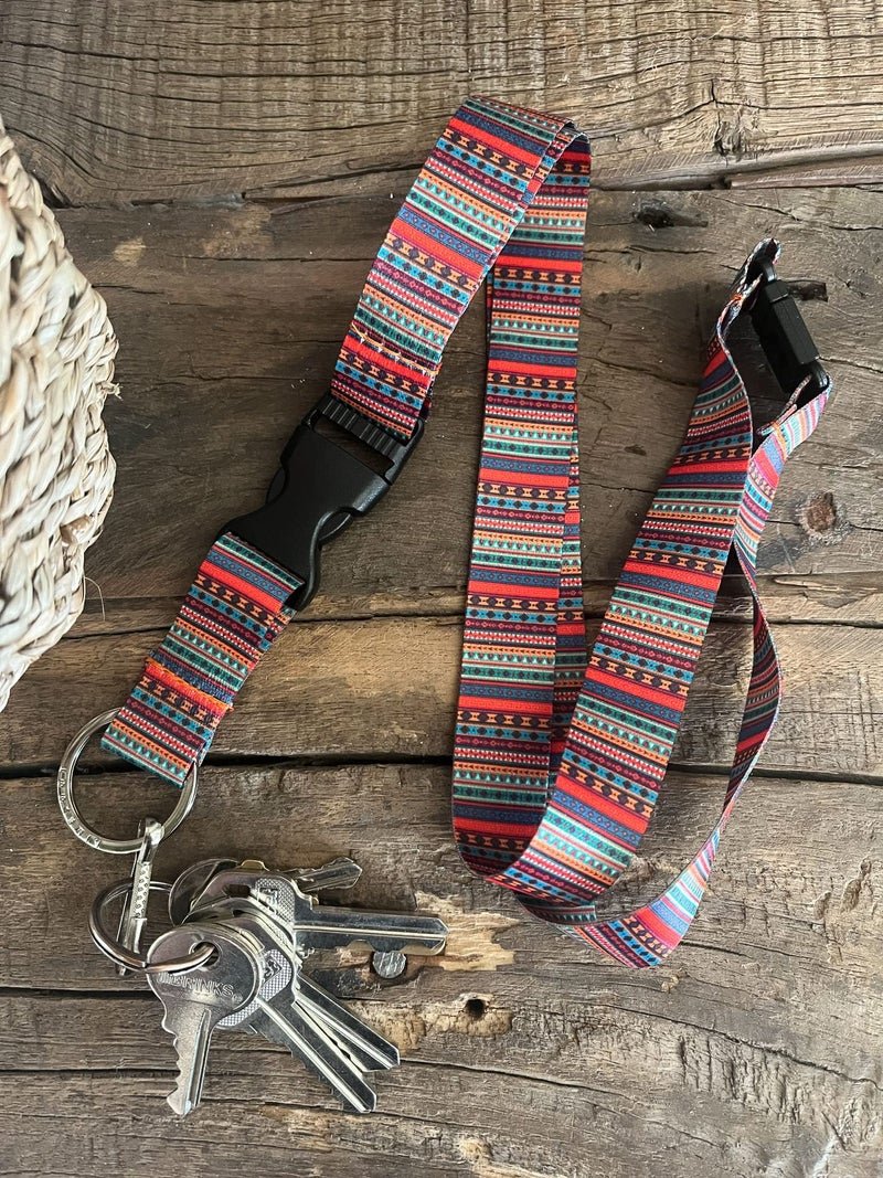 Limeloot Colorful Tribal Premium Lanyard With Breakaway Clasp and Flat Ring - Image 4